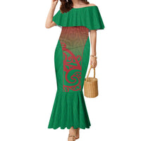 Custom Onehunga High School Family Matching Mermaid Dress and Hawaiian Shirt Maori Koru Pattern