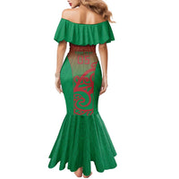 Custom Onehunga High School Family Matching Mermaid Dress and Hawaiian Shirt Maori Koru Pattern
