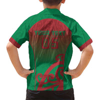 Custom Onehunga High School Family Matching Off Shoulder Maxi Dress and Hawaiian Shirt Maori Koru Pattern