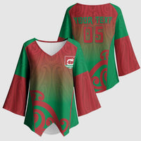 Custom Onehunga High School Kimono Sleeve Blouse Maori Koru Pattern