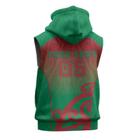 Custom Onehunga High School Sleeveless Zip Hoodie Maori Koru Pattern