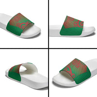 Custom Onehunga High School Slide Sandals Maori Koru Pattern