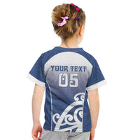 Custom New Zealand Aotea College Kid T Shirt Maori Koru Pattern