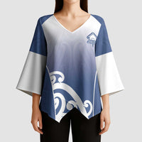 Custom New Zealand Aotea College Kimono Sleeve Blouse Maori Koru Pattern