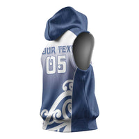 Custom New Zealand Aotea College Sleeveless Hoodie Maori Koru Pattern