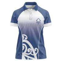 Custom New Zealand Aotea College Women Polo Shirt Maori Koru Pattern