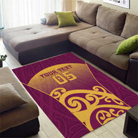 Custom Waiuku College Area Rug Maori Koru Pattern