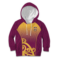 Custom Waiuku College Kid Hoodie Maori Koru Pattern