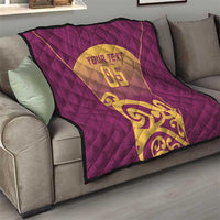 Custom Waiuku College Quilt Maori Koru Pattern