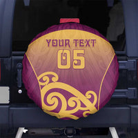 Custom Waiuku College Spare Tire Cover Maori Koru Pattern