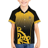 Custom Motueka High School Family Matching Summer Maxi Dress and Hawaiian Shirt Maori Koru Pattern