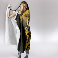 Custom Motueka High School Hooded Blanket Maori Koru Pattern