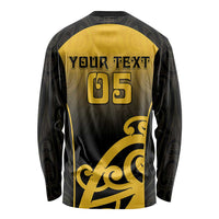 Custom Motueka High School Long Sleeve Shirt Maori Koru Pattern