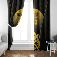 Custom Motueka High School Window Curtain Maori Koru Pattern
