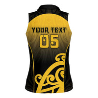 Custom Motueka High School Women Sleeveless Polo Shirt Maori Koru Pattern