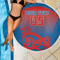 Custom St Joseph's Maori Girls' College Beach Blanket Maori Koru Pattern