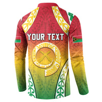 Personalised Vanuatu Button Sweatshirt Proud To Be A Ni-Van With Tribal Pattern