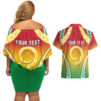 Personalised Vanuatu Couples Matching Off Shoulder Short Dress and Hawaiian Shirt Proud To Be A Ni-Van With Tribal Pattern
