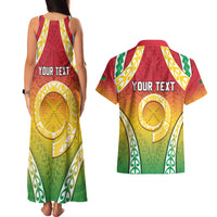 Personalised Vanuatu Couples Matching Tank Maxi Dress and Hawaiian Shirt Proud To Be A Ni-Van With Tribal Pattern