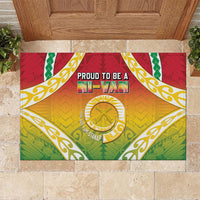 Vanuatu Rubber Doormat Proud To Be A Ni-Van With Tribal Pattern