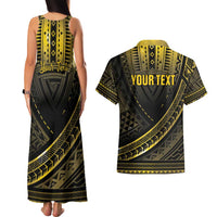 Personalised Polynesia Childhood Cancer Awareness Couples Matching Tank Maxi Dress and Hawaiian Shirt You Are Stronger Than Cancer