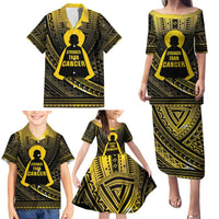 Personalised Polynesia Childhood Cancer Awareness Family Matching Puletasi and Hawaiian Shirt You Are Stronger Than Cancer LT05 - Polynesian Pride