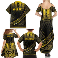 Personalised Polynesia Childhood Cancer Awareness Family Matching Summer Maxi Dress and Hawaiian Shirt You Are Stronger Than Cancer LT05 - Polynesian Pride