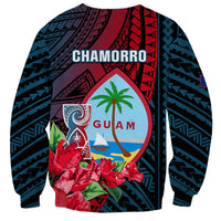 Guam Sweatshirt Latte Stone Mix Bougainvillea Polynesian Pattern LT05 - Polynesian Pride