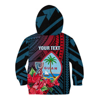 Personalized Guam Kid Hoodie Latte Stone Mix Bougainvillea Polynesian Pattern LT05 - Polynesian Pride