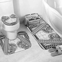 Polynesian Tattoo Inspired Cosplay Costume Bathroom Set Tribal Warrior White LT05 Mat Set Only (3 pcs) One Size White - Polynesian Pride