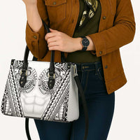 Polynesian Tattoo Inspired Cosplay Costume Leather Bag Tribal Warrior White - Polynesian Pride