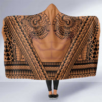 Polynesian Tattoo Inspired Cosplay Costume Hooded Blanket Tribal Warrior LT05 One Size Brown - Polynesian Pride
