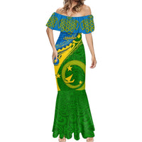 Malampa Day Mermaid Dress Sand Drawing Vanuatuan Pattern LT05 - Polynesian Pride