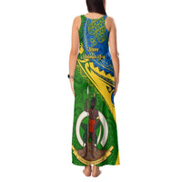 Malampa Day Tank Maxi Dress Sand Drawing Vanuatuan Pattern LT05 - Polynesian Pride