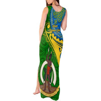 Malampa Day Tank Maxi Dress Sand Drawing Vanuatuan Pattern LT05 - Polynesian Pride