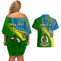 personalized-malampa-day-couples-matching-off-shoulder-short-dress-and-hawaiian-shirt-sand-drawing-vanuatuan-pattern