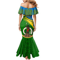 Personalized Malampa Day Mermaid Dress Sand Drawing Vanuatuan Pattern LT05 - Polynesian Pride