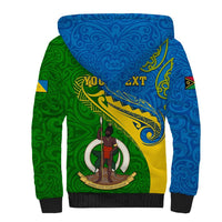 Personalized Malampa Day Sherpa Hoodie Sand Drawing Vanuatuan Pattern LT05 - Polynesian Pride