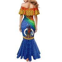 Tafea Day Mermaid Dress Sand Drawing Vanuatuan Pattern LT05 - Polynesian Pride