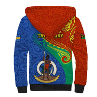 Tafea Day Sherpa Hoodie Sand Drawing Vanuatuan Pattern LT05 - Polynesian Pride