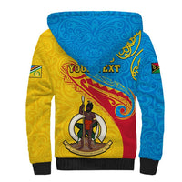 Personalized Torba Day Sherpa Hoodie Sand Drawing Vanuatuan Pattern LT05 - Polynesian Pride