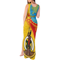 Personalized Torba Day Tank Maxi Dress Sand Drawing Vanuatuan Pattern LT05 - Polynesian Pride