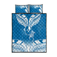 FSM Yap Constitution Day Quilt Bed Set Polynesian Batoids LT05 Blue - Polynesian Pride