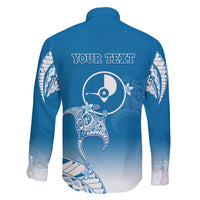 Personalised FSM Yap Constitution Day Family Matching Long Sleeve Bodycon Dress and Hawaiian Shirt Polynesian Batoids LT05 - Polynesian Pride