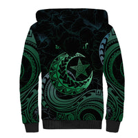 Personalised Polynesia Sherpa Hoodie With Islam Crescent And Star LT05 - Polynesian Pride