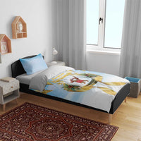 Fiji Christmas Bedding Set Snow Globe With Fijian Santa LT05
