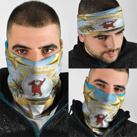 Fiji Christmas Neck Gaiter Snow Globe With Fijian Santa LT05
