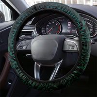 Hawaii Humuhumu Reef Triggerfish Steering Wheel Cover Turquoise With Plumeria LT05 - Polynesian Pride