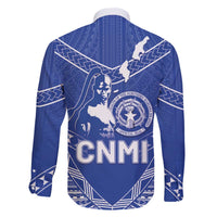 Northern Mariana Islands Family Matching Off The Shoulder Long Sleeve Dress and Hawaiian Shirt Chamorro Warrior Tribal Pattern