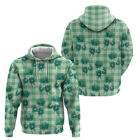 Green Palaka Hawaii Hoodie Hawaiian Lehua Blossoms